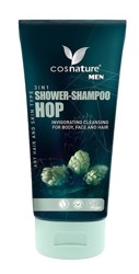 COSNATURE MEN Naturalny szampon i żel do twarzy i ciała z wyciągiem z szyszek chmielu 200ml
