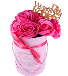 CosmoSPA Flower Box Róże Mydlane różowy box + różowe kwiaty