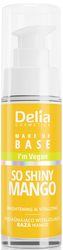 Delia Make Up Base I'm Vegan So Shiny Mango rozjaśniająco witalizująca baza mango 30ml