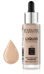 Eveline Cosmetics Liquid Control HD Matujący podkład do twarzy 030 Sand Beige 32ml