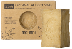 Mohani Bio Original Aleppo Soap 25% oryginalne mydło aleppo oliwkowo-laurowe 185g