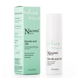 Nacomi Next Level Adios Acne Glycolic Acid 10% Serum do twarzy z kwasem glikolowym 10% 30ml