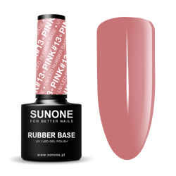 SunOne  Rubber Base Kauczukowa baza hybrydowa Pink #13 5g
