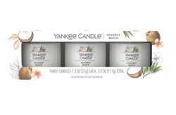 Yankee Candle Zestaw mini świec zapachowych Coconut Beach 3x37g