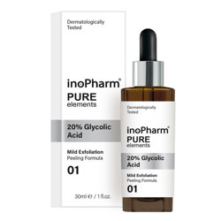 inoPharm PURE elements 20% Glycolic Acid Peeling do twarzy z 20% kwasem glikolowym 30ml