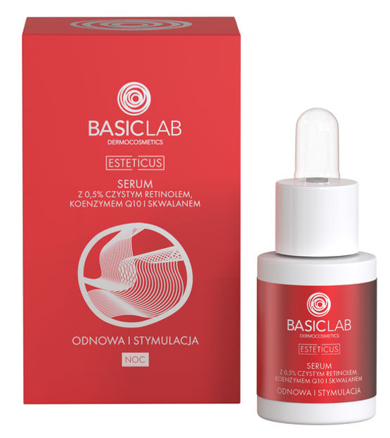 BasicLab Serum 0,5% retinolu+koenzym Q10+skwalan 15ml