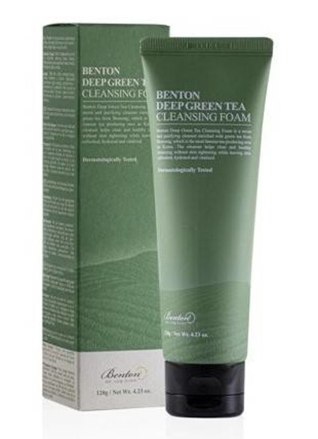 Benton Deep Green Tea Cleansing Foam Odświeżająca pianka do mycia twarzy 120g