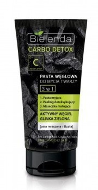 Bielenda Carbo Detox Pasta węglowa do mycia twarzy 3w1 150g