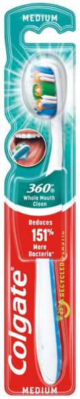 Colgate 360° Whole Mouth Clean Medium Szczoteczka do zębów