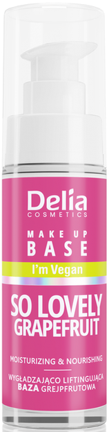 Delia Make Up Base I'm Vegan So Lovely Grapefruit nawilżająco odżywcza baza grejpfrutowa 30ml