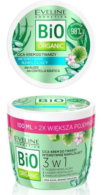 Eveline Cosmetics BIO Organic Cica-Krem Intensywne Nawilżenie 100ml
