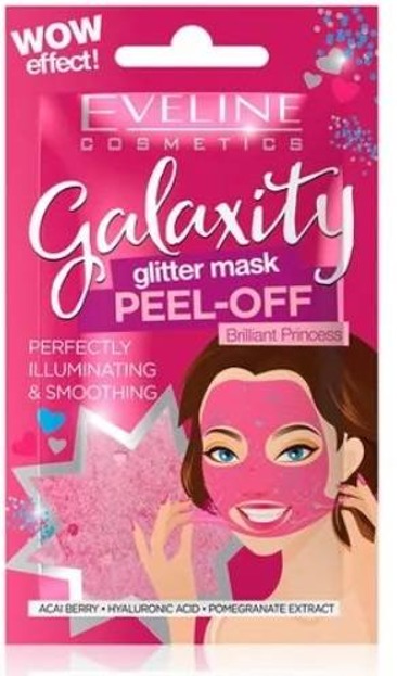 Eveline Cosmetics GALAXITY Glitter maseczka Rozświetlająco-wygładzająca 10ml