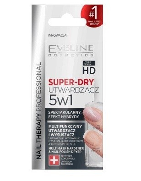 Eveline Cosmetics Nail Theraphy SUPER-DRY Multifunkcyjny utwardzacz i wysuszacz 5w1 12ml