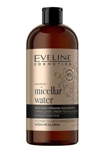 Eveline Cosmetics Organic Gold Oczyszczająco-nawilżająca woda micelarna 500ml