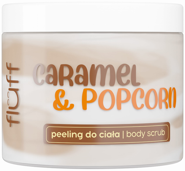 FLUFF Caramel&Popcorn Peeling do ciała o zapachu karmelu i popcornu 160ml