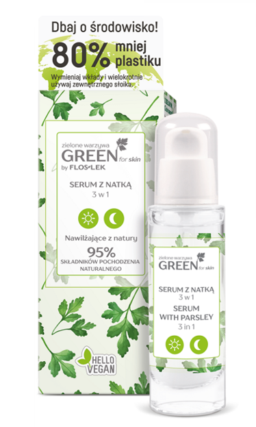 FlosLek GREEN for Skin serum do twarzy z Natką 3w1 30ml