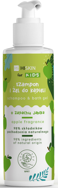 HISKIN for KIDS Szampon i żel do kąpieli o zapachu jabłka 280ml