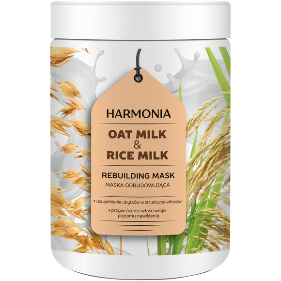 Harmonia odbudowująca maska do włosów Oat Milk&Rice Milk 1000g