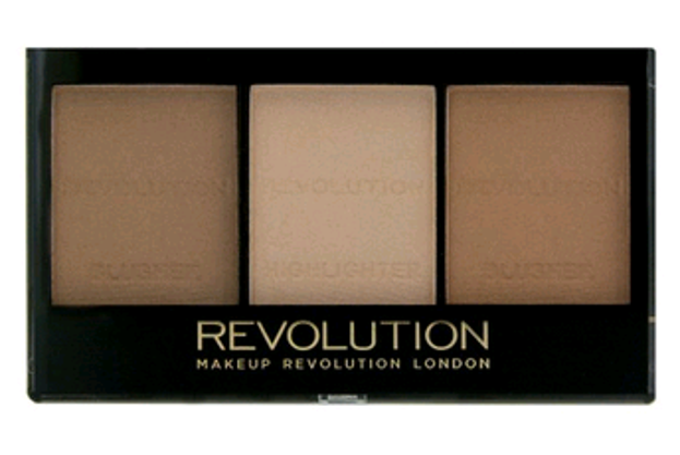Makeup Revolution Ultra Brightening Light/Medium- Zestaw do konturowania C04