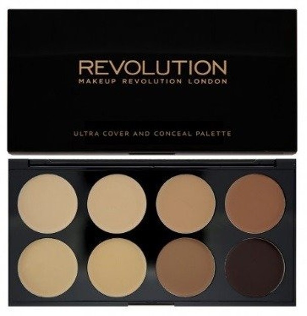 Makeup Revolution Ultra Cover&Concele - Paleta korektorów Medium-Dark