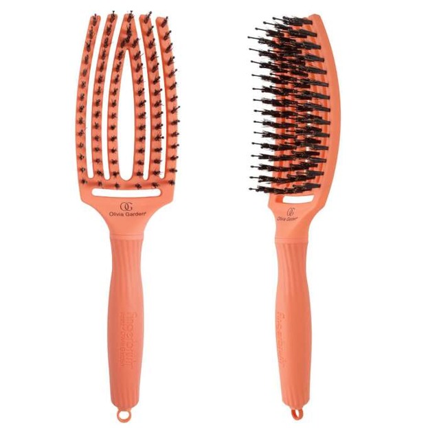 Olivia Garden Finger Brush Coral Medium Szczotka do włosów z włosiem dzika