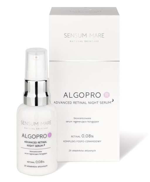 SENSUM MARE AlgoPro skoncentrowane serum regenerująco-korygujące z retinalem 0,08% na noc 30ml