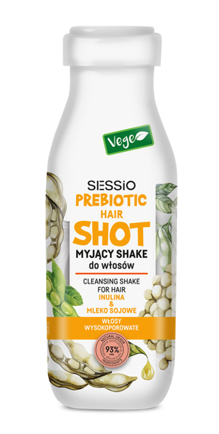 SESSIO Prebiotic Hair Shot Myjący shake do włosów inulina i mleko sojowe 350g