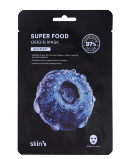 Skin79 SUPER FOOD Origin Mask Blueberry Odżywcza maska w płachcie 20ml