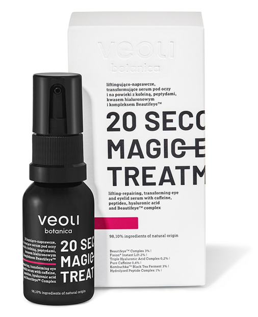 VEOLI Botanica Linia profesjonalna 20 seconds Magic Eye Treatment Liftingująco-transformujące serum pod oczy i na powieki 15ml
