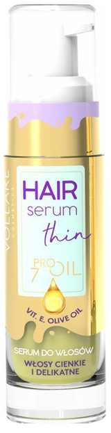 Vollare Hair Serum Thin Pro 7 Oil Vit. E, Olive Oil serum do włosów włosy cienkie i delikatne 30ml