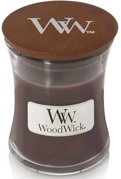 WoodWick świeca mała Sueded Sandalwood 85g