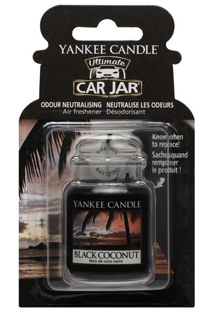 Yankee Candle car jar Ultimate - Odświeżacz samochodowy Black Cocount  Zawieszka słoik1 szt.